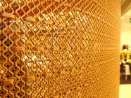 'Flexi' Woven Decorative Mesh for Column,Brass Wire Crimped Woven Architectural Mesh